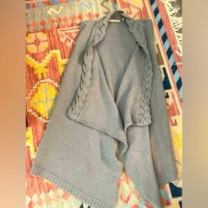 Grey Oversized Cardigan Sweater Vest S/M